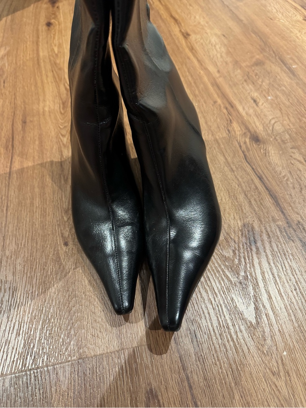 H&M Black Over-The-Knee Pointed-Toe shaft Boots - Picture 5 of 9